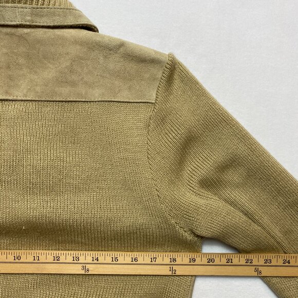 Vintage Alan Stuart  Cowhide Jacket Mens S Tan Bomber Suede Full Zip NWD - Picture 10 of 14